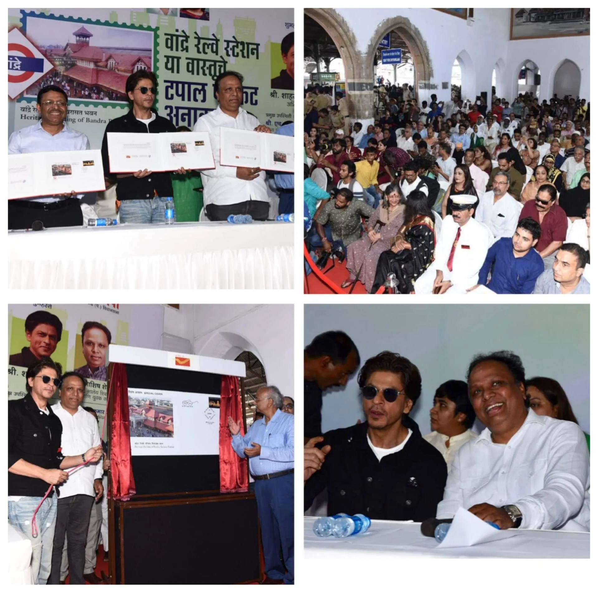 बांद्रा रेलवे स्टेशन के 130 साल पूरे होने पर , शाहरुख खान ने शुक्रवार को एक विशेष डाक कवर का का उद्घाटन किया