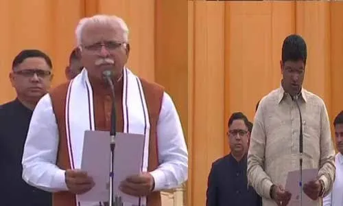 मनोहर लाल खट्टर एक बार फिर से हरियाणा के मुख्यमंत्री पद की शपथ ली