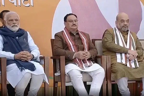 BJP के नए अध्यक्ष जेपी नड्डा के स्वागत समारोह में पहुंचे PM नरेंद्र मोदी