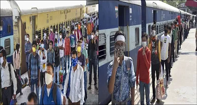 रेलवे ने पहली मई से 222 श्रमिक विशेष रेलगाडि़यां संचालित की , विभिन्‍न राज्‍यों में फंसे लगभग ढाई लाख से अधिक प्रवासियों को वापस लाया गया
