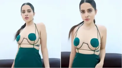 उर्फी जावेद ने नाम भर के कपड़ों से ढका शरीर, वीडियो देख फैंस के उड़े होश...