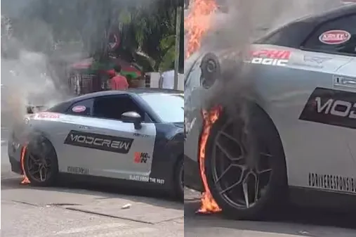 मुंबई के बांद्रा में दो करोड़ रुपये की स्पोर्ट्स कार में लगी आग... सोशल मीडिया पर वीडियो हो रहा वायरल