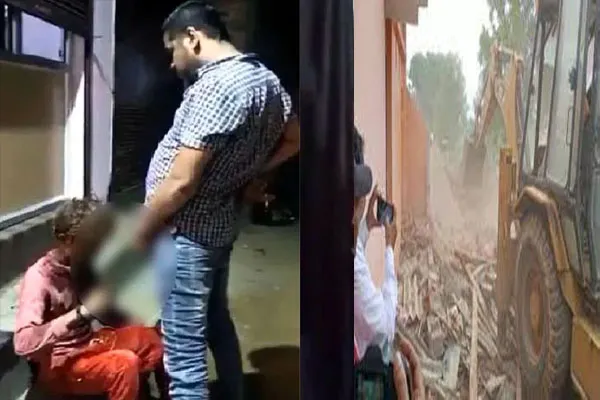 मध्य प्रदेश में आदिवासी युवक पर पेशाब करने वाले के घर पर चला बुलडोजर