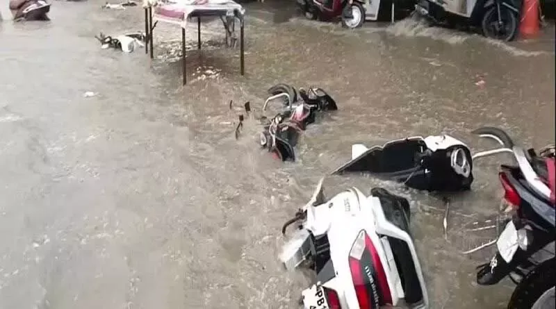 बारिश के चलते संगरूर दिल्ली हाईवे पूरी तरह से बंद 