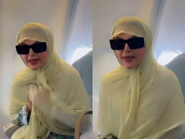 उमराह करने जा रही हैं राखी सावंत, फ्लाइट के अंदर बनाया ऐसा वीडियो