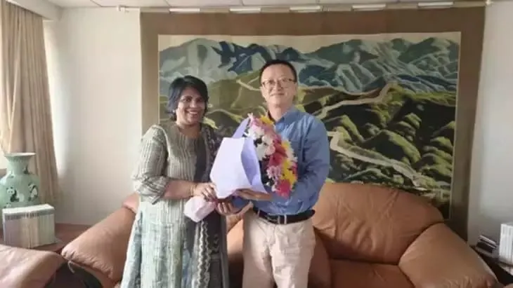 मुंबई में चीनी काउंसल जनरल ने एफ़आईईओ की अध्यक्ष से मुलाकात की