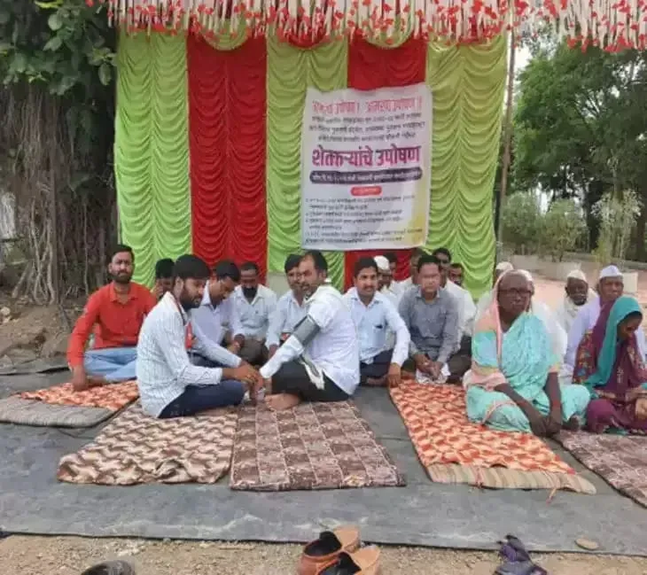 तितर-बितर किसानों की अनिश्चितकालीन भूख हड़ताल शुरू