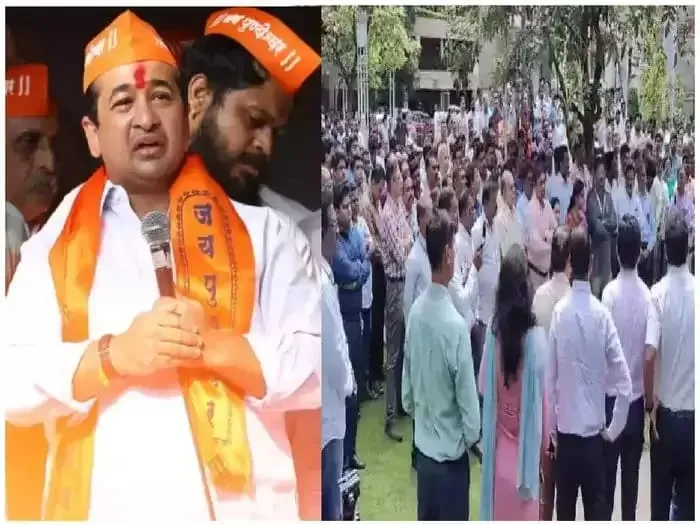 नितेश राणे की पुणे जाने और अधिकारी की मुस्कान तोड़ने की भाषा