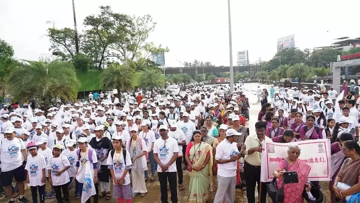 नवी मुंबई: पीएमसी ने भारतीय स्वच्छता लीग 2.0 की रैली आयोजित की