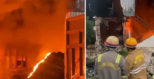 मुंबई के अस्पताल में लगी आग ,मरीन ड्राइव के पास छाई धुंध की मोटी परत