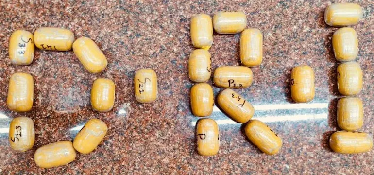 हवाई अड्डे के कर्मचारियों की संलिप्तता वाले तस्करी गिरोह का भंडाफोड़; मोम के रूप में सोने की 24 अंडाकार गेंदें बरामद
