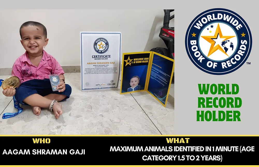 मुंबई : 1 साल 9 महीने की उम्र में रचा इतिहास; जानवर पहचानने का बनाया वर्ल्ड रिकॉर्ड