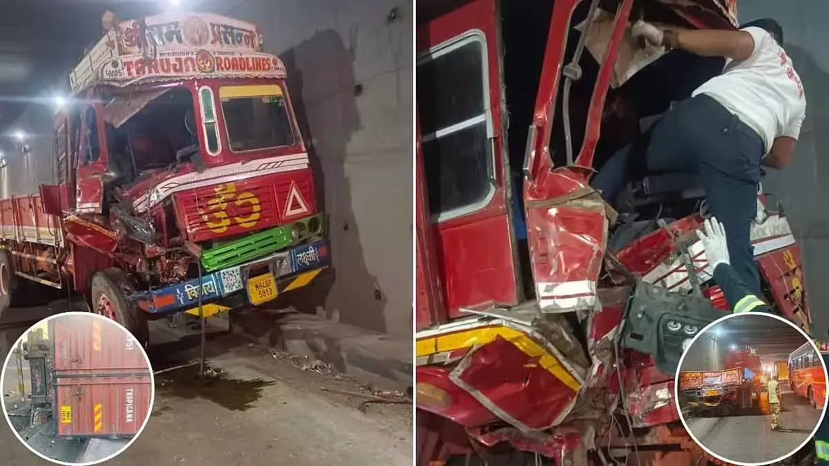 मुंबई-पुणे एक्सप्रेसवे पर खोपोली टनल के पास हादसा, ट्रक ड्राइवर की मौत