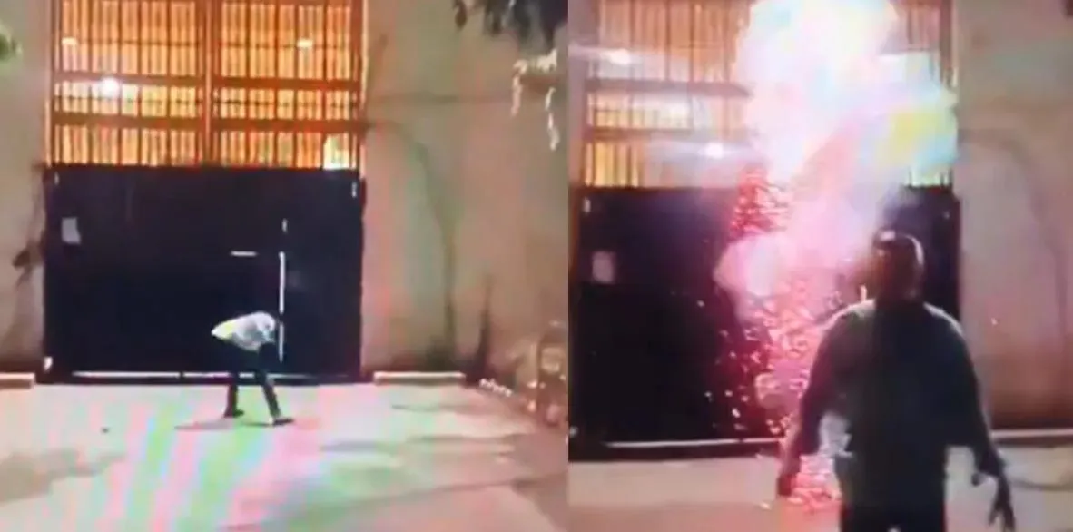 कल्याण : आधारवाड़ी जेल के बाहर आरोपी का जन्मदिन मनाने के लिए फोड़े गए पटाखे