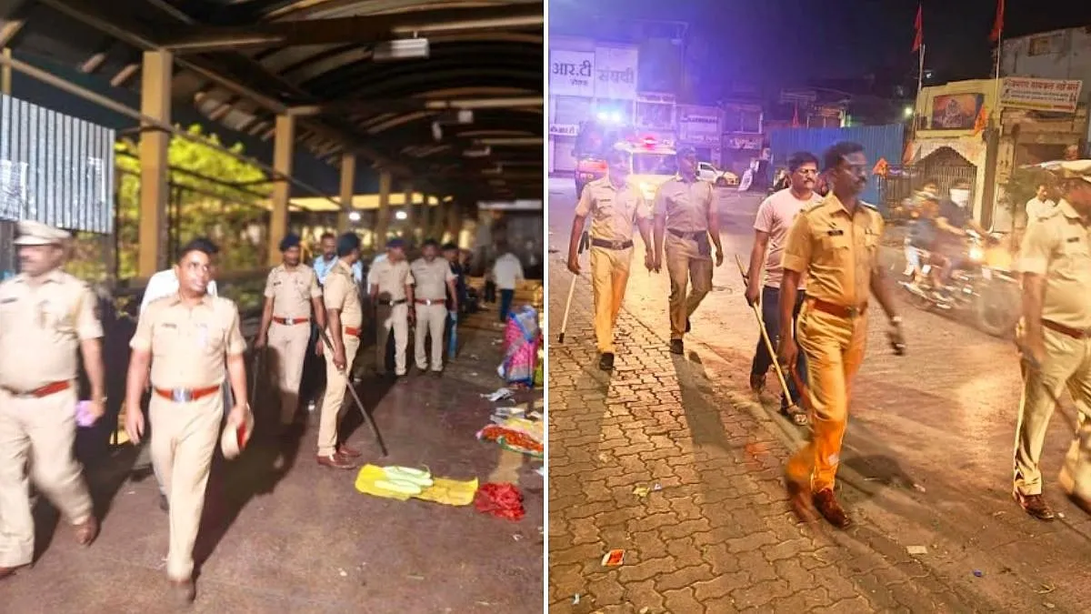 कल्याण में देर रात पुलिस का बड़ा कॉम्बिंग ऑपरेशन, रेलवे स्टेशन और बस स्टैंड के पास 33 लोग हिरासत में