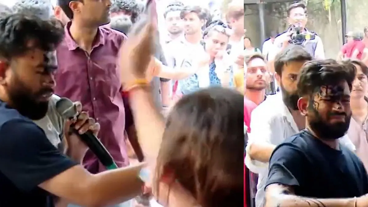 'कॉकरोच जनता पार्टी' प्रमुख अभिजीत दिपके पर स्याही फेंकी गई: बोले, 'नीला मेरा पसंदीदा रंग है'