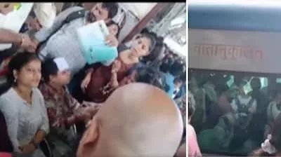 मुंबई लोकल का एसी खराब होने के बाद भट्टी बना ट्रेन का डिब्बा, दम घुटने से कई यात्री बेहोश