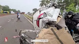  मुंबई-गोवा हाईवे पर दर्दनाक हादसा, डंपर से टकराई तेज रफ्तार कार, तीन की मौत