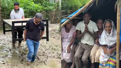 मुंबई: जब असम की कीचड़ से सनी सड़कों पर बिस्तर उठाकर चले मुंबई के ये सोशल वर्कर, बाढ़ पीड़ितों ने पैर छूकर लगाया गले