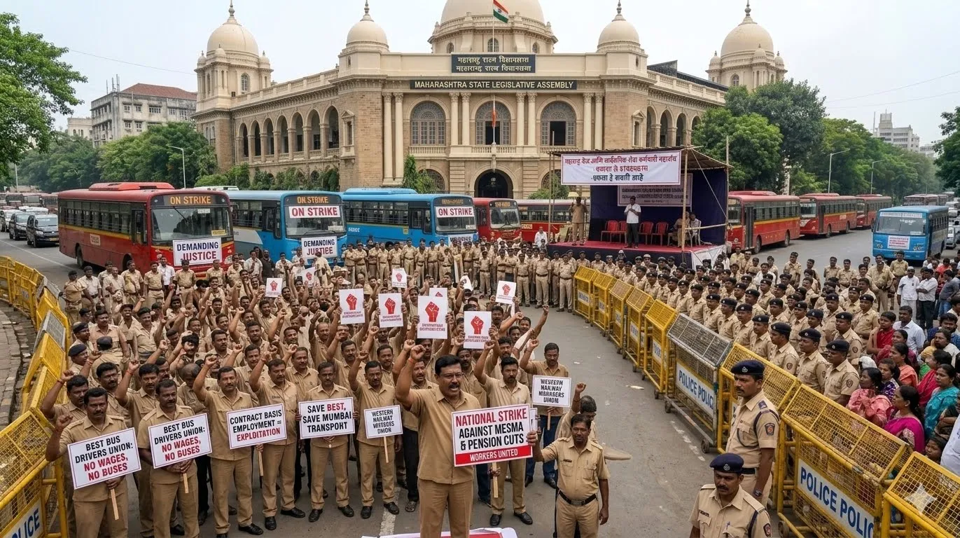 मुंबई : बेस्ट कर्मचारियों की लंबित मांगों को लेकर अनिश्चितकालीन भूख हड़ताल शुरू करने का ऐलान