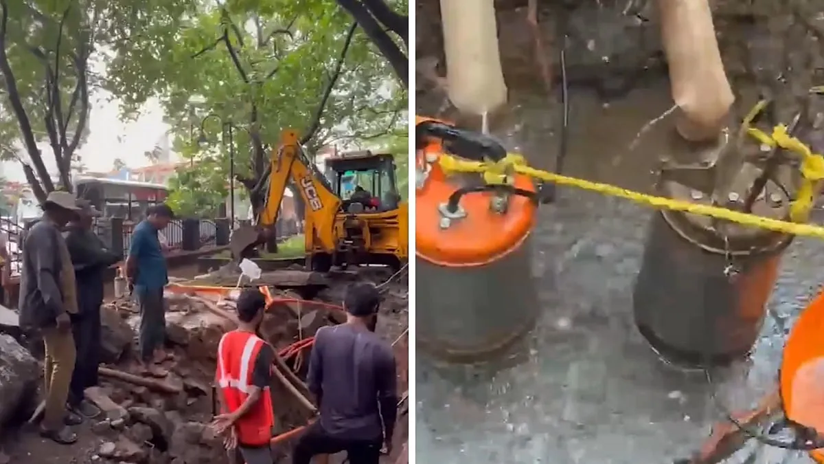 मुंबई में पानी की किल्लत का खतरा! ठाणे के तीन हाथ नाका पर 3,000 MM पाइपलाइन में बड़ा लीकेज, मरम्मत युद्धस्तर पर
