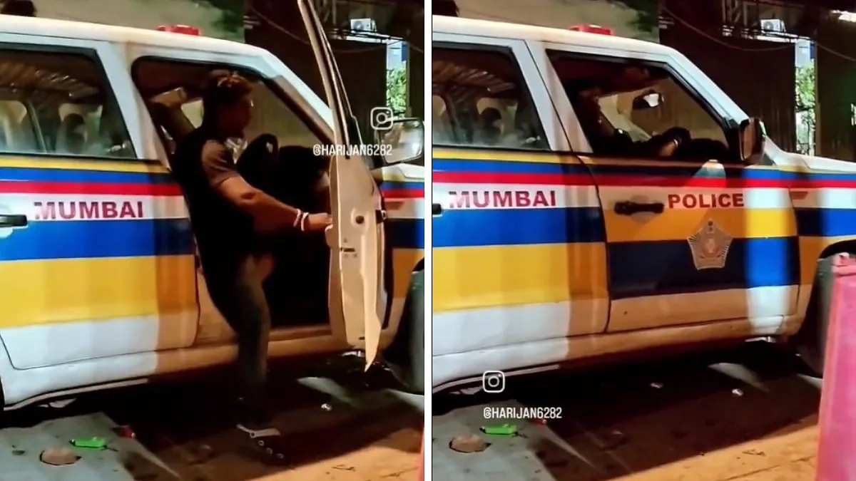 मुंबई पुलिस की SUV में Instagram Reel बनाने का वीडियो वायरल, पुलिस वाहन तक पहुंच पर उठे सवाल