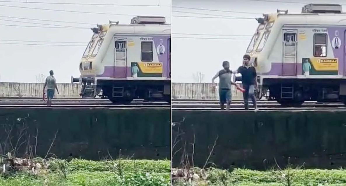 मुंबई: सिरफिरे ने रोक दी मुंबई लोकल, ट्रेन के सामने सीना ताने खड़ा रहा शख्स, फिर बरसे थप्पड़ 