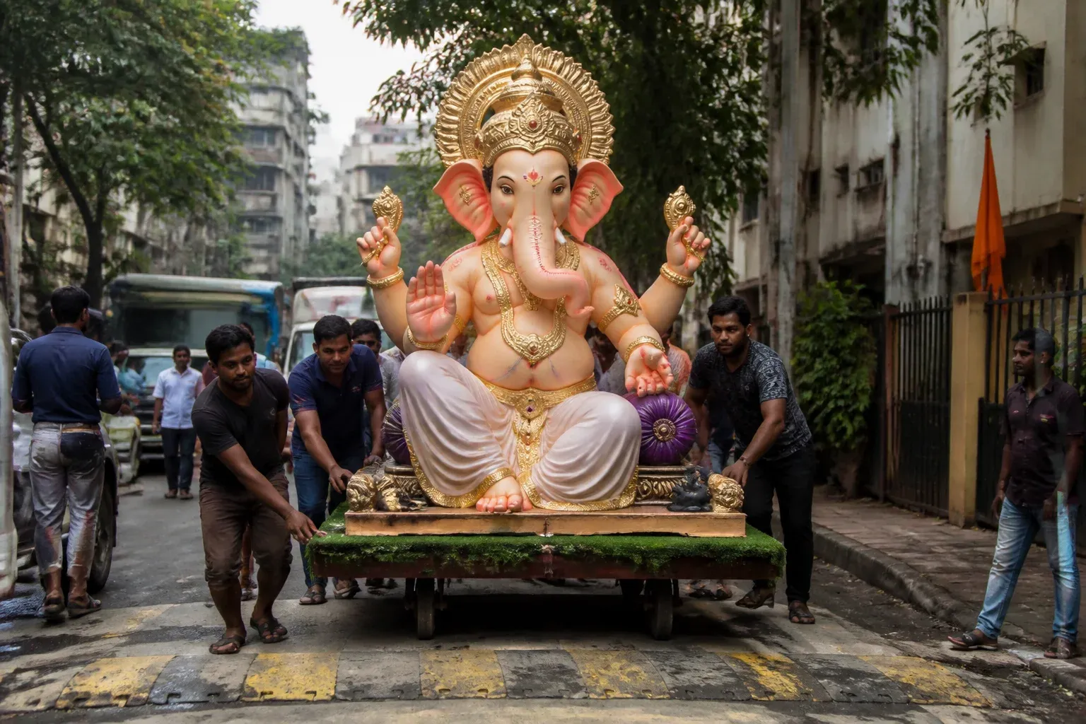 मुंबई में गणेश प्रतिमा गिरने से फिर हुआ हादसा, कई घायल; पहले हादसे में हुई थी दो की मौत