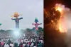 मुंबई : दशहरा पर रावण, मेघनाथ और कुंभकर्ण के पुतले जलाने की परंपरा निभाई गई