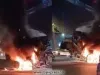 बोरीवली वेस्टर्न एक्सप्रेस हाईवे पर ट्रक में लगी भीषण आग...  
