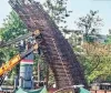 चिंचवड स्टेशन के पास मेट्रो खंभे का ढांचा झुका, बड़ा हादसा टला