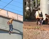 भयंदर रेलवे स्टेशन पर अचानक कूदा युवक... RPF ने कटने से बचाया