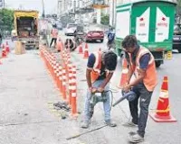 ठाणे : ठाणे-घोड़बंदर रोड पर मुल्लनबाग और पाटिलपाड़ा के बीच सर्विस रोड को जोड़ने का काम शुरू 