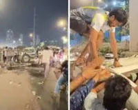 मुंबई : बोरीवली के पास मगथाने ब्रिज पर टेम्पो-कार की टक्कर से ट्रैफिक जाम