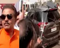मुंबई: संजय निरुपम की गाड़ी पर पथराव, MNS कार्यकर्ता बोले-'गो बैक'
