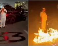 मुंबई : बर्थडे स्टंट गलत हो गया – युवक ने गोरेगांव रोड पर आग लगा दी