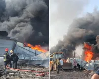 भिवंडी में परफ्यूम गोदाम में भीषण आग, कई धमाकों से फैली दहशत