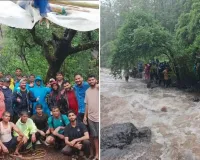 खोपोली के ज़ेनिथ वॉटरफॉल में भारी बारिश से बाढ़ जैसे हालात, मुंबई के करीब 80 पर्यटक फंसे