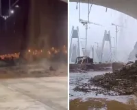 मुंबई-पुणे एक्सप्रेसवे पर भारी लैंडस्लाइड: खंडाला के पास 'मिसिंग लिंक' टनल प्रभावित, मुंबई जाने वाली लेन पूरी तरह बंद
