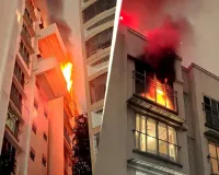 मुंबई के विले पार्ले में 11वीं मंजिल पर आग लगने की घटना, 2 की मौत, 4 लोग घायल - मुंबई इमारत आग