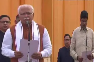 मनोहर लाल खट्टर एक बार फिर से हरियाणा के मुख्यमंत्री पद की शपथ ली