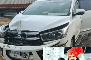 टाइगर ग्रुप के मुंबई अध्यक्ष संजय खांडगले कि पत्नी चाया खांडगले की कार  दुर्घटना में सुरक्षित