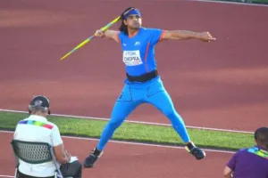 ओलंपिक चैम्पियन भाला फेंक खिलाड़ी नीरज चोपड़ा के अमेरिका के यूजीन में विश्व एथलेटिक्स चैंपियनशिप में रजत पदक जीता