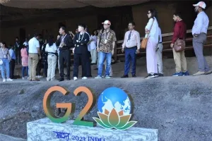 बोरीवली पूर्व स्थित संजय गांधी नेशनल पार्क की कान्‍हेरी गुफा देखकर मोहित हुए जी-20 के प्रतिनिधि ...