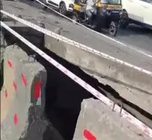 मुंबई-नासिक एक्सप्रेसवे पर खारेगांव में खादी ब्रिज के डिवाइडर का एक हिस्सा ढहा; सुरक्षा कारणों से प्रभावित क्षेत्रों में बैरिकेडिंग लगाए गए