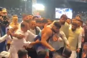 महाराष्ट्र केसरी के 67वें सत्र में भयंकर बवाल; हारने वाले पहलवान ने रेफरी के ऊपर ही चला दी लात 