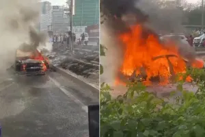 पुणे में दापोडी इलाके के पास एक कार में आग; किसी के हताहत होने की खबर नहीं