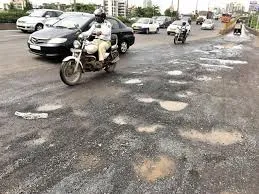 मुंबई : गड्ढों से भरी हुई है ईस्टर्न फ़्रीवे के नीचे की सड़क 