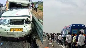 दिल्ली-मुंबई एक्सप्रेस-वे फिर हादसा, रेलिंग में घुसी बेकाबू पिकअप; चालक की दर्दनाक मौत