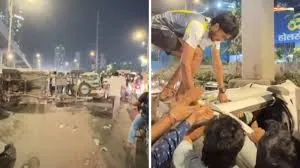 मुंबई : बोरीवली के पास मगथाने ब्रिज पर टेम्पो-कार की टक्कर से ट्रैफिक जाम